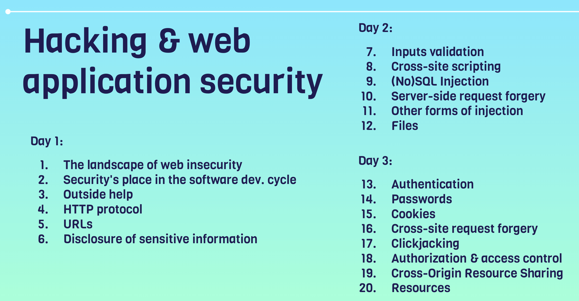 Hacking & web application security