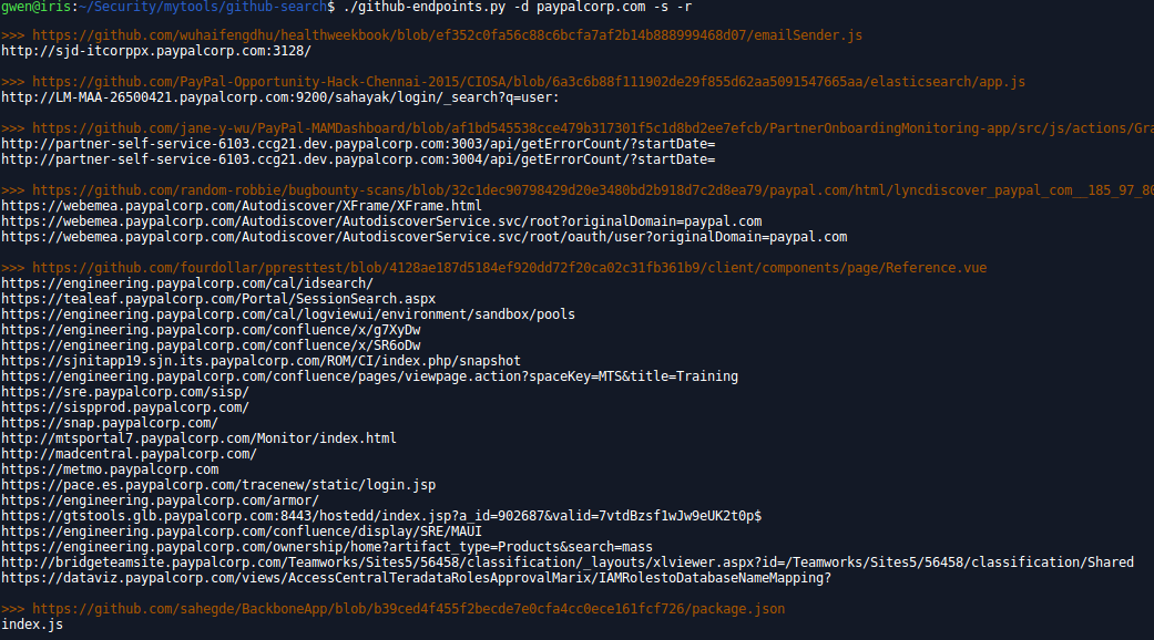 github endpoints