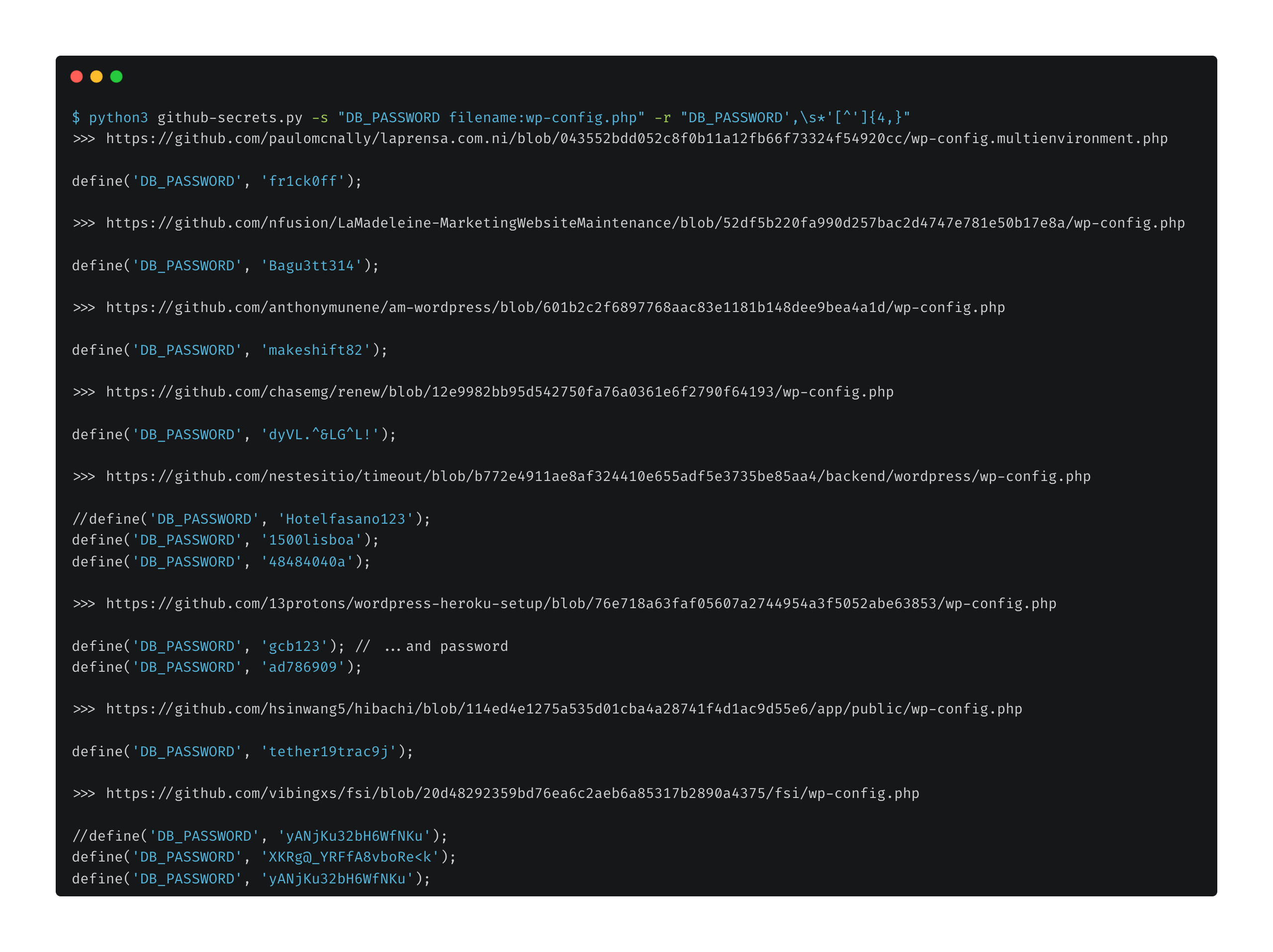 github secrets