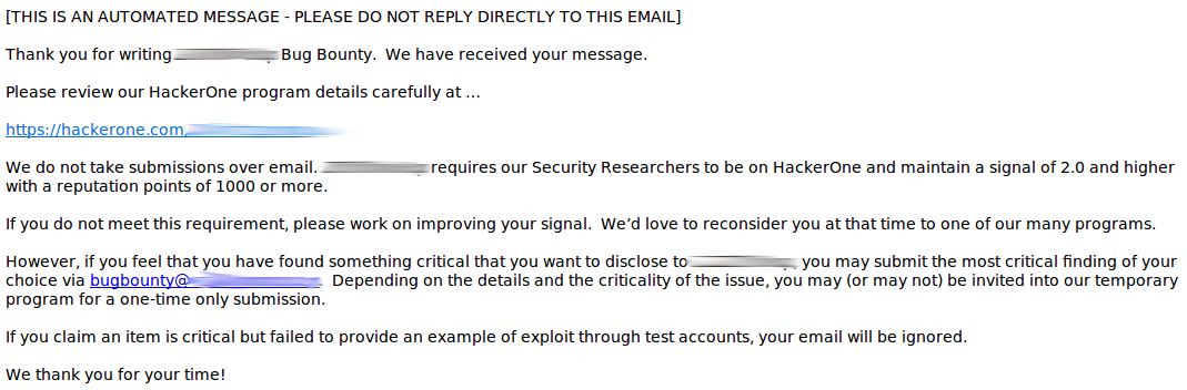 automatic reply
