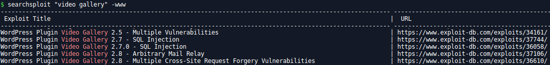wordpress exploitdb
